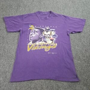 Y2K Minnesota Vikings Shirt Medium Purple Cris Carter Graphic NFL Football